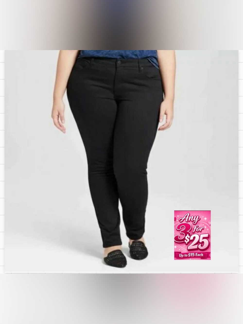 Black Skinny High-Rise Black Stretch Jeans by Target Universal Threads